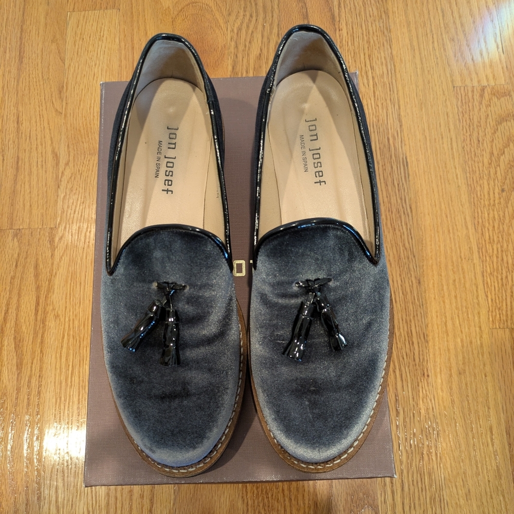 Jon Josef Velvet Loafers with Tassels